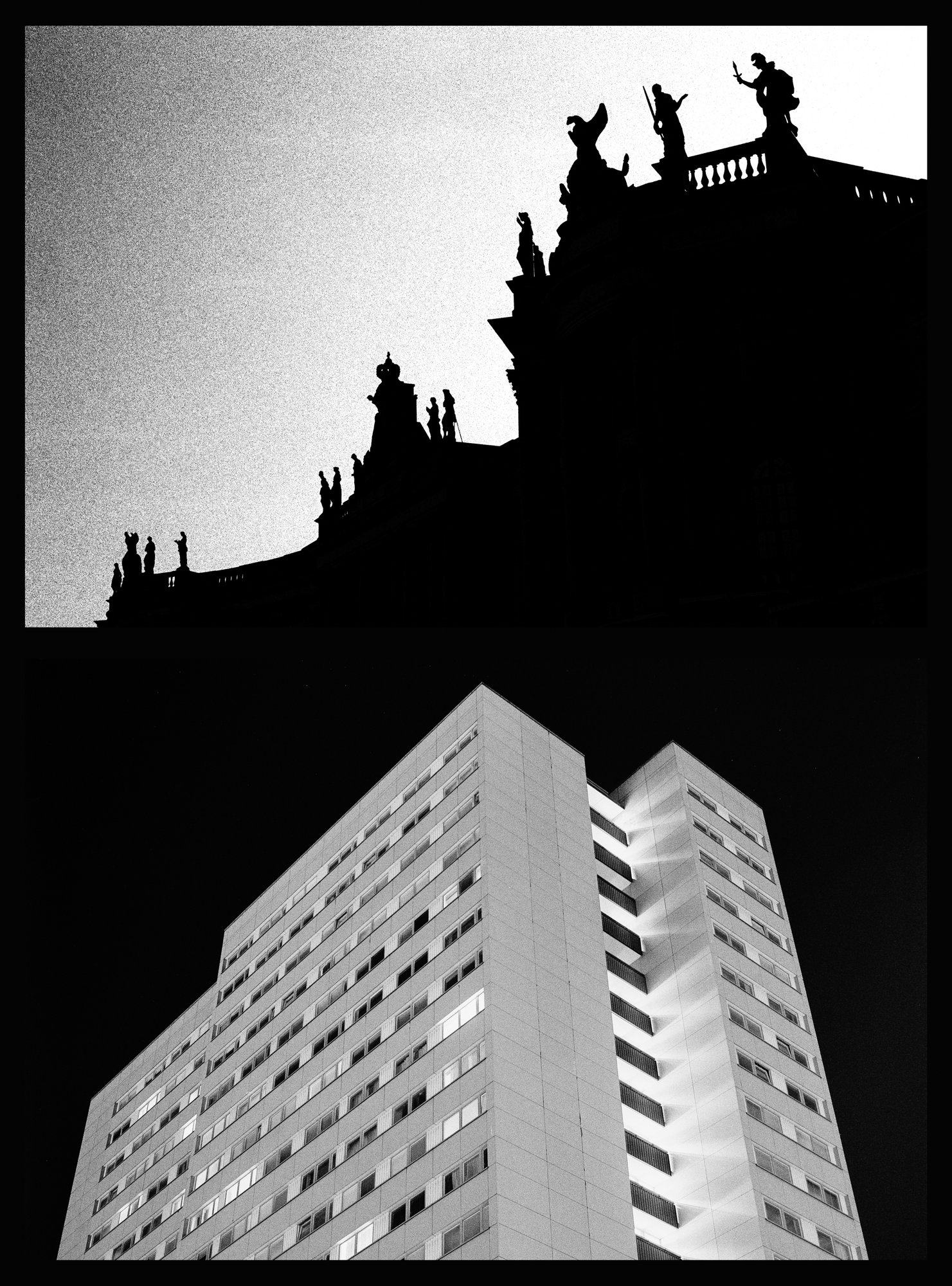 Black and white film photograph from Federico Marcon's Berlin series