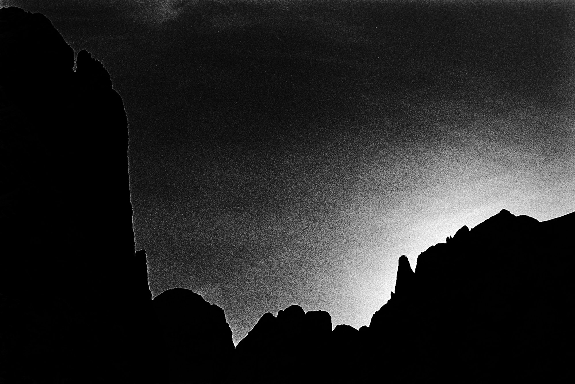 Montagna #1 — black and white film photograph from Federico Marcon's Morfologie series