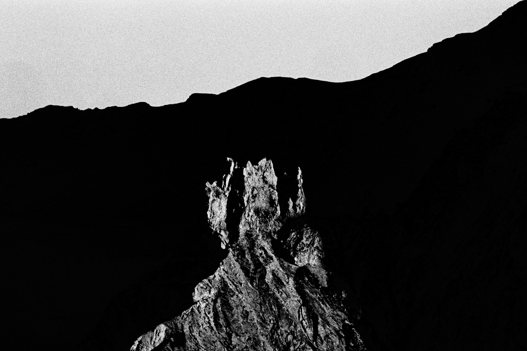 Montagna #2 — black and white film photograph from Federico Marcon's Morfologie series