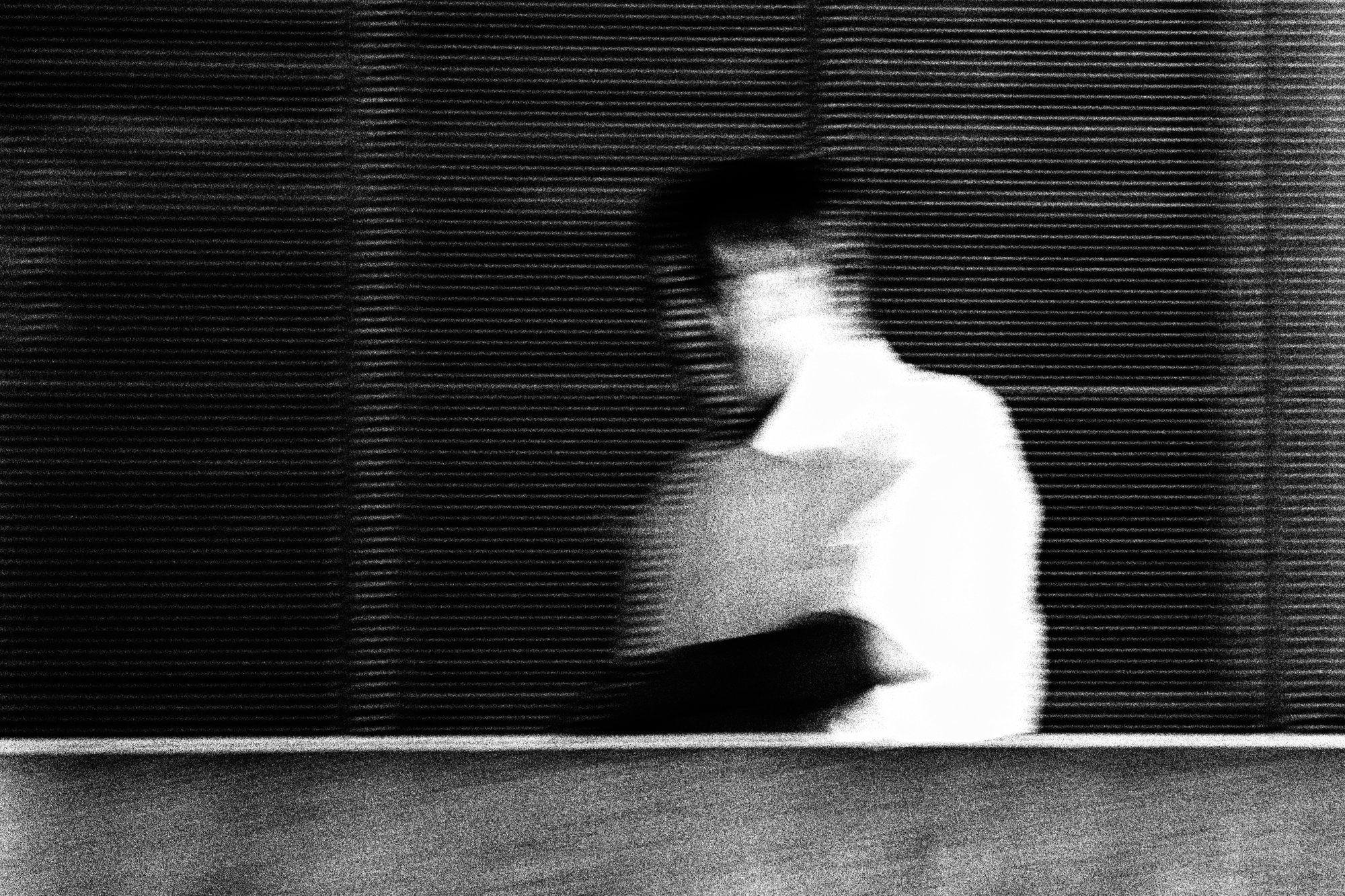 Black and white film portrait photograph by Federico Marcon